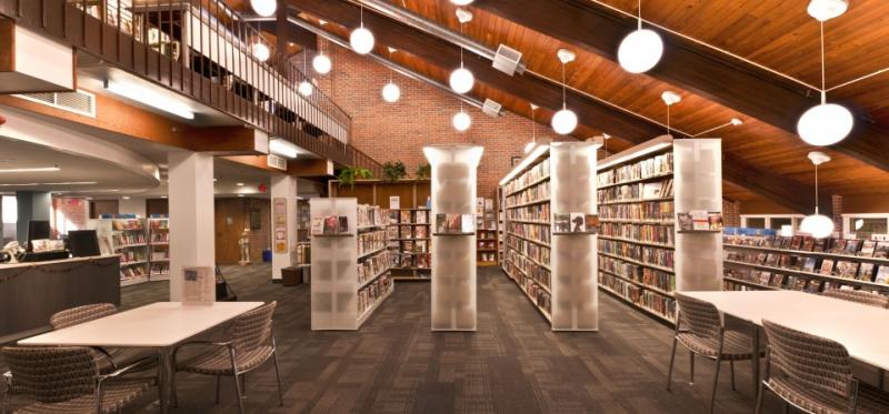Interior view of the Lake Bluff Public Library