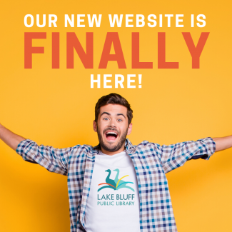 Man jumping in the air under text reading "Our new website is finally here!"