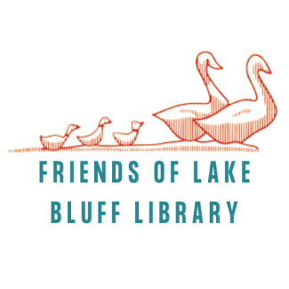 Friends of the Lake Bluff Library logo. Two geese followed by three goslings.