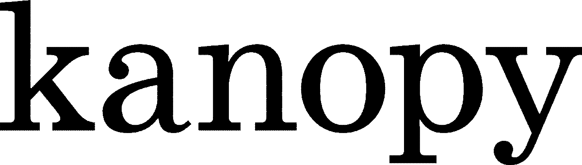 The word kanopy is written in bold, black serif lowercase letters on a white background.
